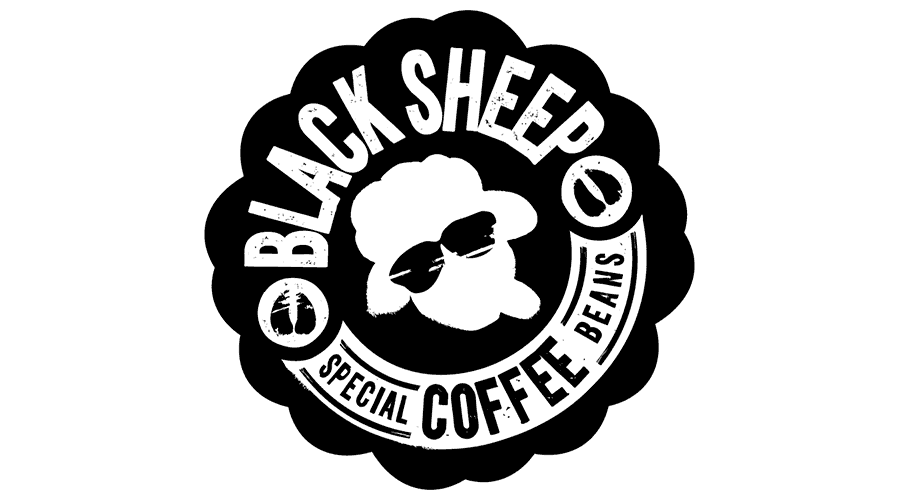 black sheep coffee logo vector